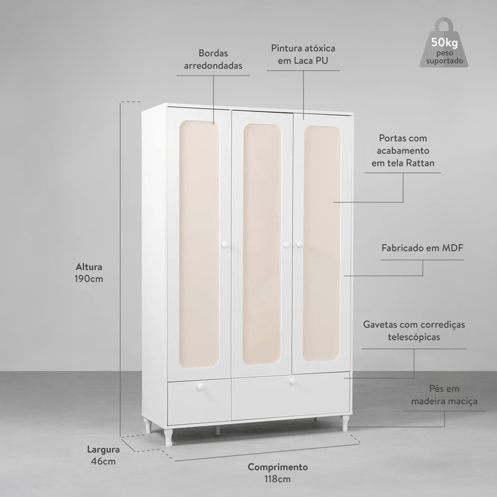 hero guarda roupa rattan